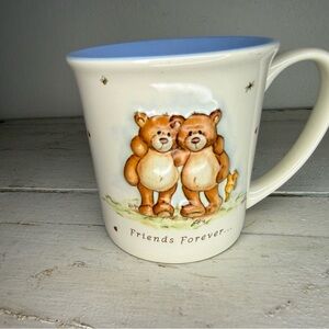 Vintage Gund Mug #60221 FOREVER FRIENDS, 4" microwave safe 12 oz MINT, Thailand